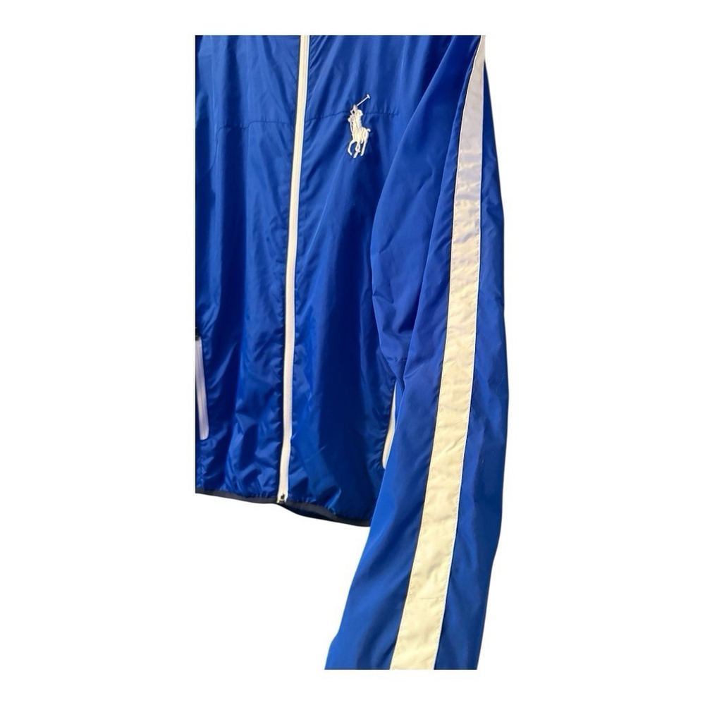 Polo Ralph Lauren RL67 Mens Small Big Pony Blue Windbreaker Jacket Zip Hoodie - Picture 4 of 9